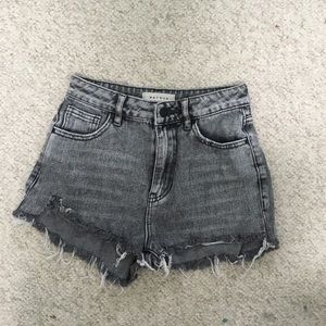 Whitewashed Black Pacsun Jean Shorts